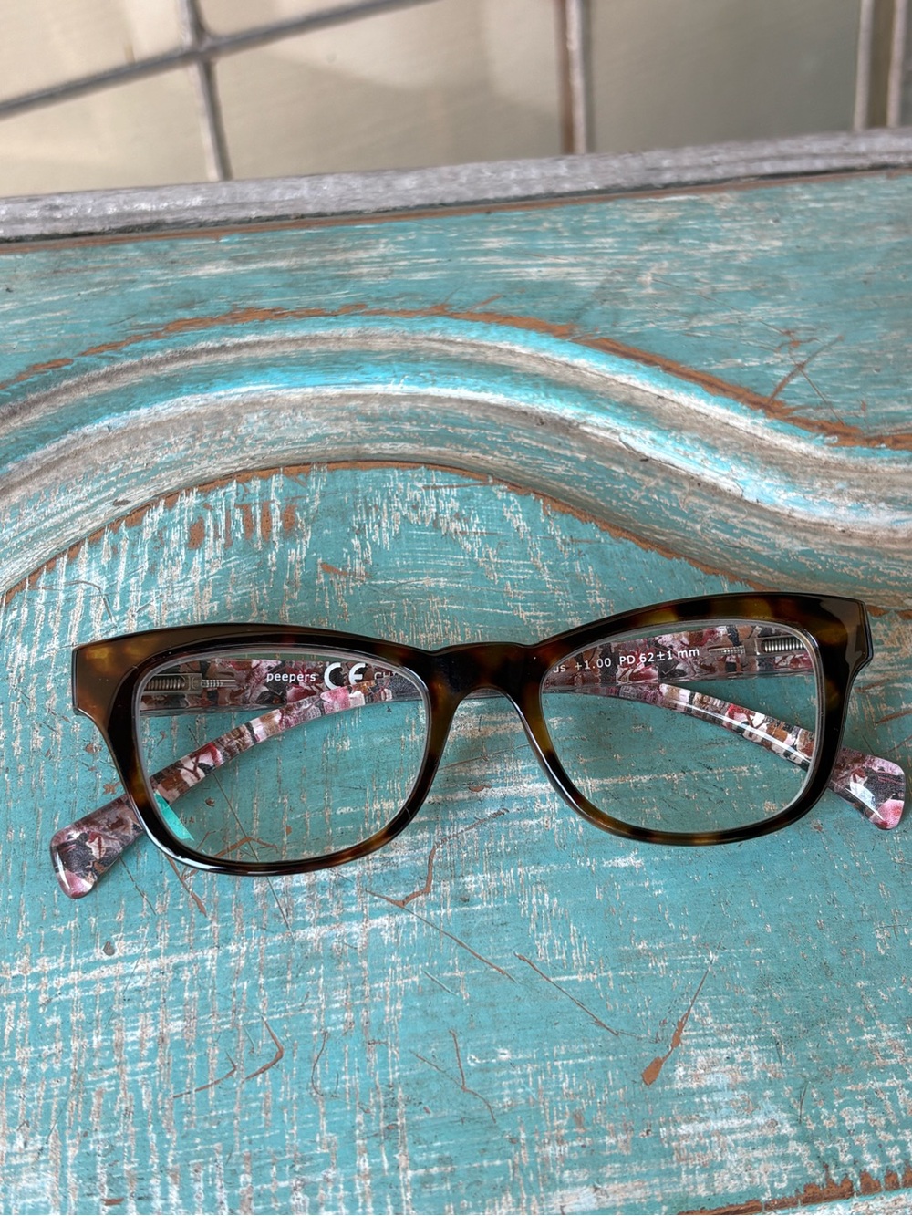 Peepers Eyeglasses Sparrow Tortoise BLUE LIGHT FILTERING Anti-Glare Readers +100